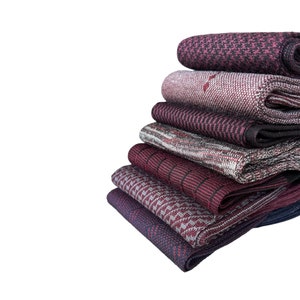 Men&#39;s Burgundy Dress Socks Bundle | Luxurious Socks Bundle For Men | 7 Pairs of Socks for Men