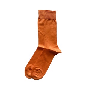 Men's Colorful Dress Socks Pink Socks Cotton Socks Orange Socks Purple Socks Dusty Rose Socks Orange