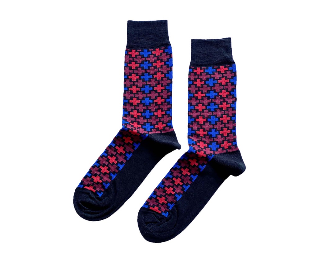 Men's Colourful Novelty Dress Socks Mens Patterned Dress Socks Men's