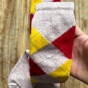 NEW COLORS ADDED Women's Knee-high Argyle Wool Socks Women Knee High Socks Soft Wool Socks image 9