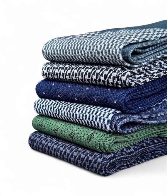 mercerized cotton dress socks Men's Mercerized Cotton Dress Socks: Patterned 6-pair Bundle