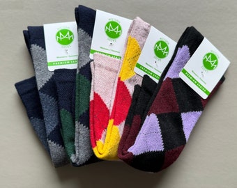 Calzini Uomo Burlington Preston - Lunghi Al Ginocchio, Motivo Argyle, Taglia Unica 40-46 - Foto 11