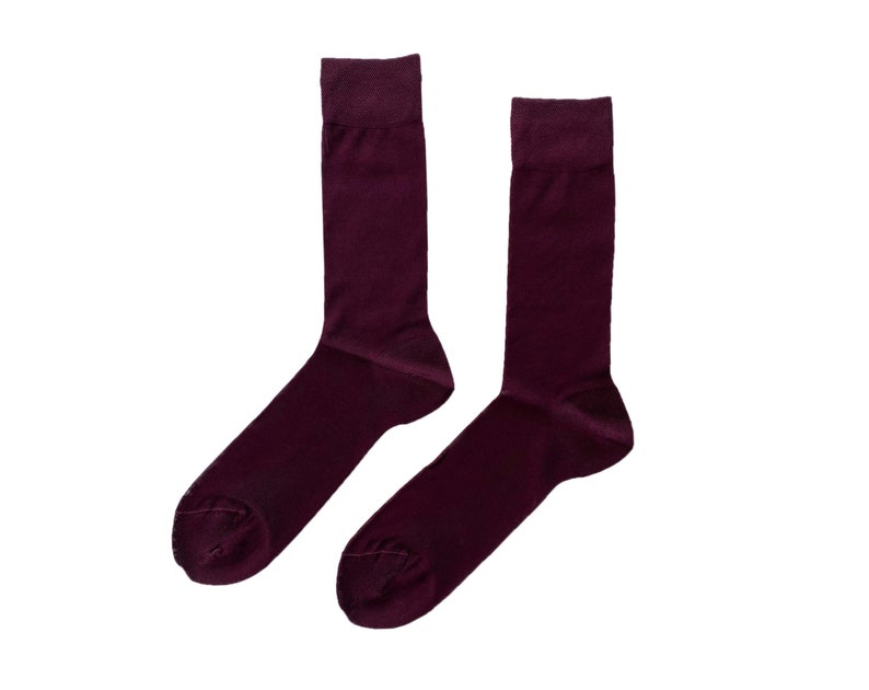 Men's Burgundy Dress Socks Luxurious Burgundy Mercerized - Etsy