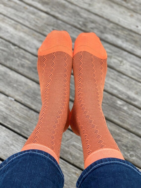 Mens orange dress socks discount