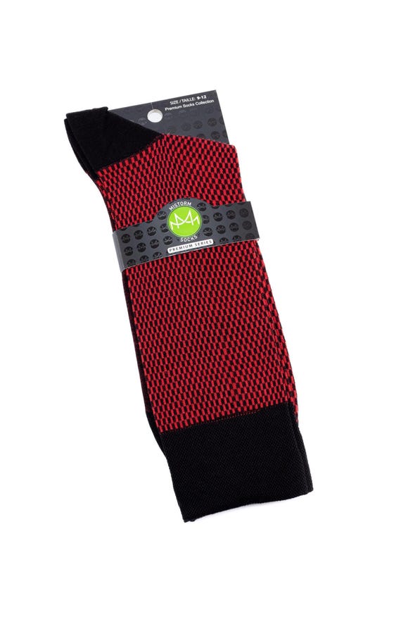 Men's Fashion Dress Socks - Breathable Net Pattern / Modern Lightweight Style
