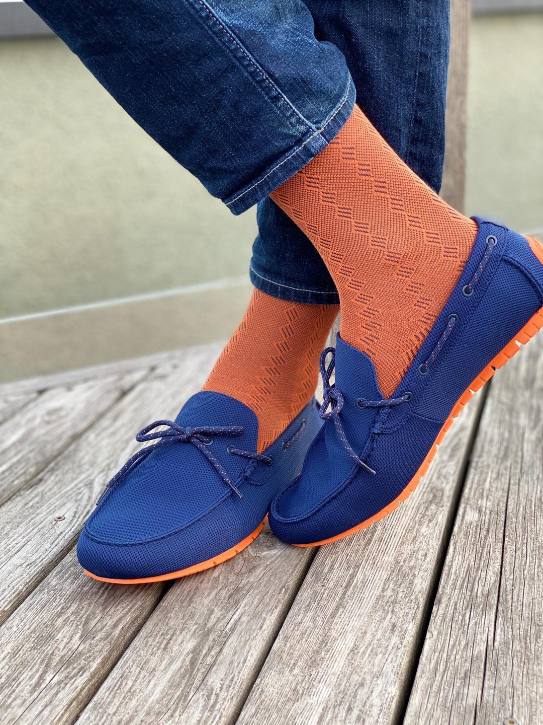 Men's Dress Socks Diamond Pattern Luxurious Men Cotton Socks Summer