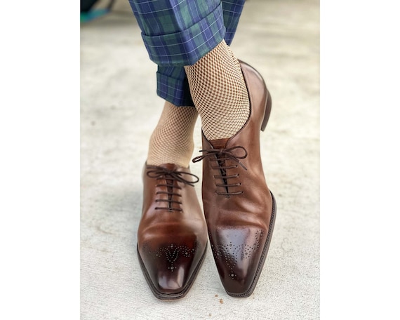 blue dress shoes Navy Wingtip Leather for Men – Suits & More Boho Embroidered Prom Dress Cushioned and Lining Black Wolf Size:x-small