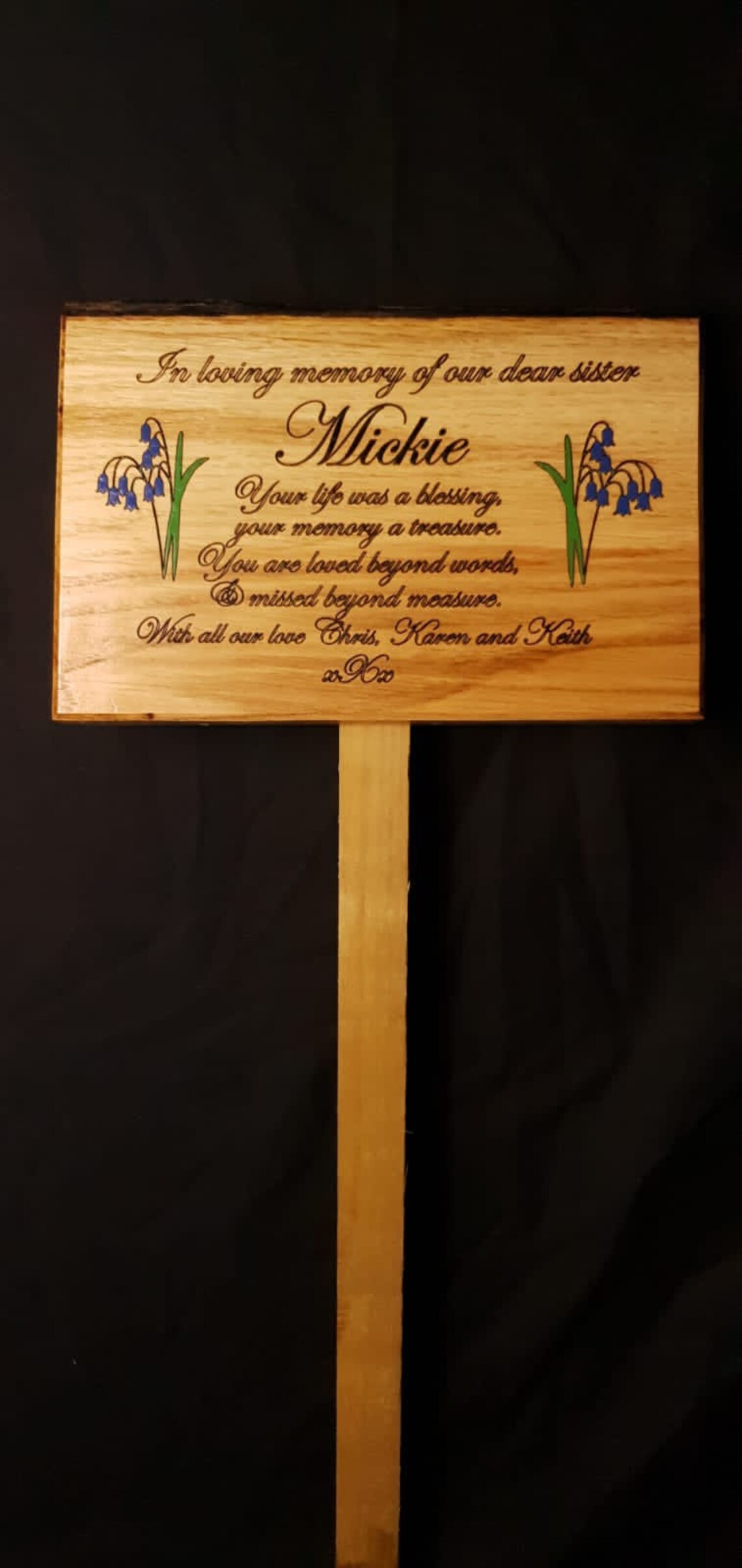 Memorial plaque Etsy