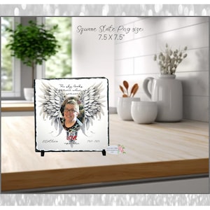 Memorial Slate - Mother, 7.5x7.5, Beautiful Winter County Art Setting with Stream, Sublimation Download, 300 dpi, PNG, Digital Design, photo
