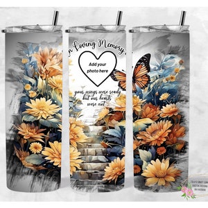 Photo Memorial Tumbler 20oz Tumbler Wrap/PNG/Seamless Design/Digital Download/sublimation digital download png/tumbler png/Memorial tumbler