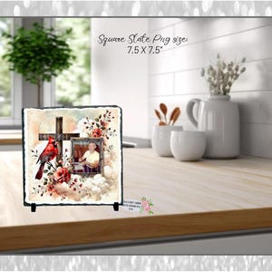 Personalized Memorial slate PNG, Create a meaningful tribute to honor a loved one, 300dpi, instant digital download, Memorial, PNG,Cardinal