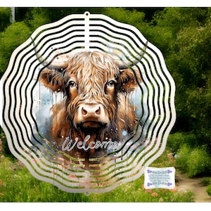 Bundle of 2 designs Wind Spinner Sublimation Designs/Highland Cow/Instant Digital Download Png/ Instant digital download/wind spinner png
