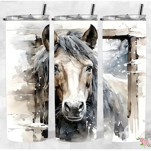 Beautiful Horse looking through a barn window 20oz Tumbler Wrap, PNG, Seamless Design, instant Digital Download, sublimation, 300 dpi, wrap