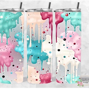 3D Paint Splash watercolors 20oz Skinny Tumbler Wrap, 300dpi, Instant digital download Sublimation, Sublimation tumbler wrap, seamless wrap