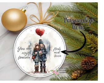 You are my forever Christmas Round Ornament Sublimation,300dpi, Christmas Round Ornament, Instant Download, Christmas, forever Christmas png