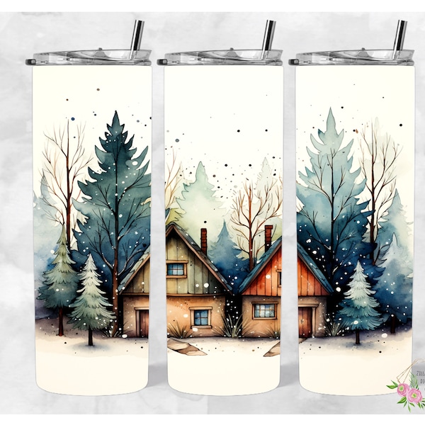 Neighbors Tumbler png watercolor 300dpi, 20oz Skinny Tumbler Wrap, 20oz Tumbler Sublimation, Digital 20oz Tumbler, Digital Tumbler png, wrap