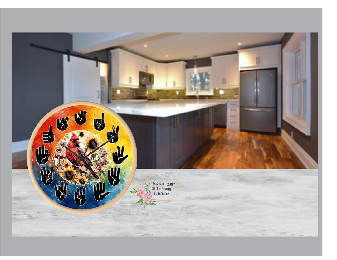 ASL Cardinal Clock Design: Sunflower PNG (digital Download) - Etsy
