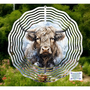 Cône à vent vache Highland, téléchargement numérique instantané Png, conception de vrille à vent Png, téléchargement numérique instantané par sublimation, 300 dpi, sublimation