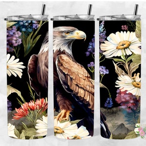 Eagle 20 oz Skinny Tumbler, Sublimation Design Template, Tumbler Straight PNG Digital Download, Tumbler 20 oz straight skinny wrap, png,