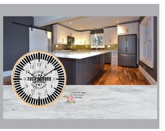 FAAFO Round Clock Sublimation Design (Digital Download)