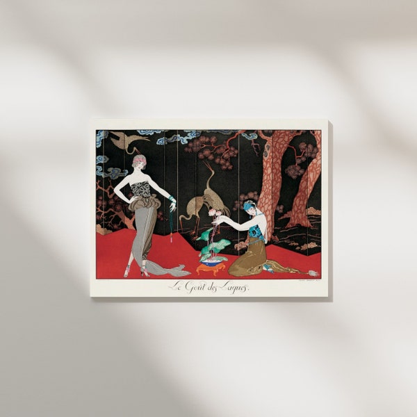 Le Gout des Laques by George Barbier | George Barbier Art Poster, Vintage Illustration, Printable Wall Art, Digital Download, GalleryWallArt