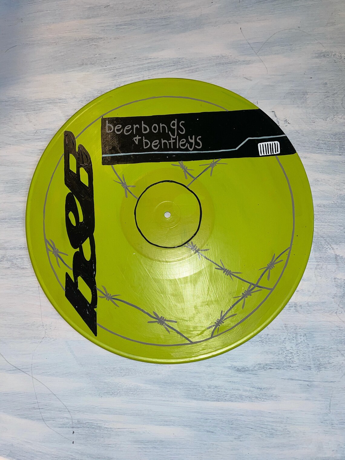 Poat malone beerbongs and bentleys vinyl painting Etsy