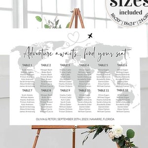 Sitzplan Sitzordnung, Sitzplan Sitzplan Poster, Aquarell Karte #072w