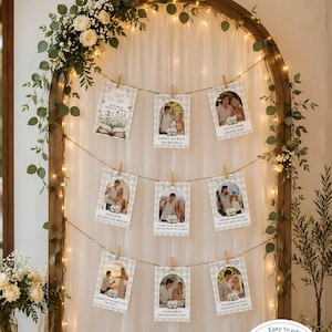 Storybook Bridal Shower Photo Banner Template, Her Next Chapter Gingham Design 077GI-BRSPH