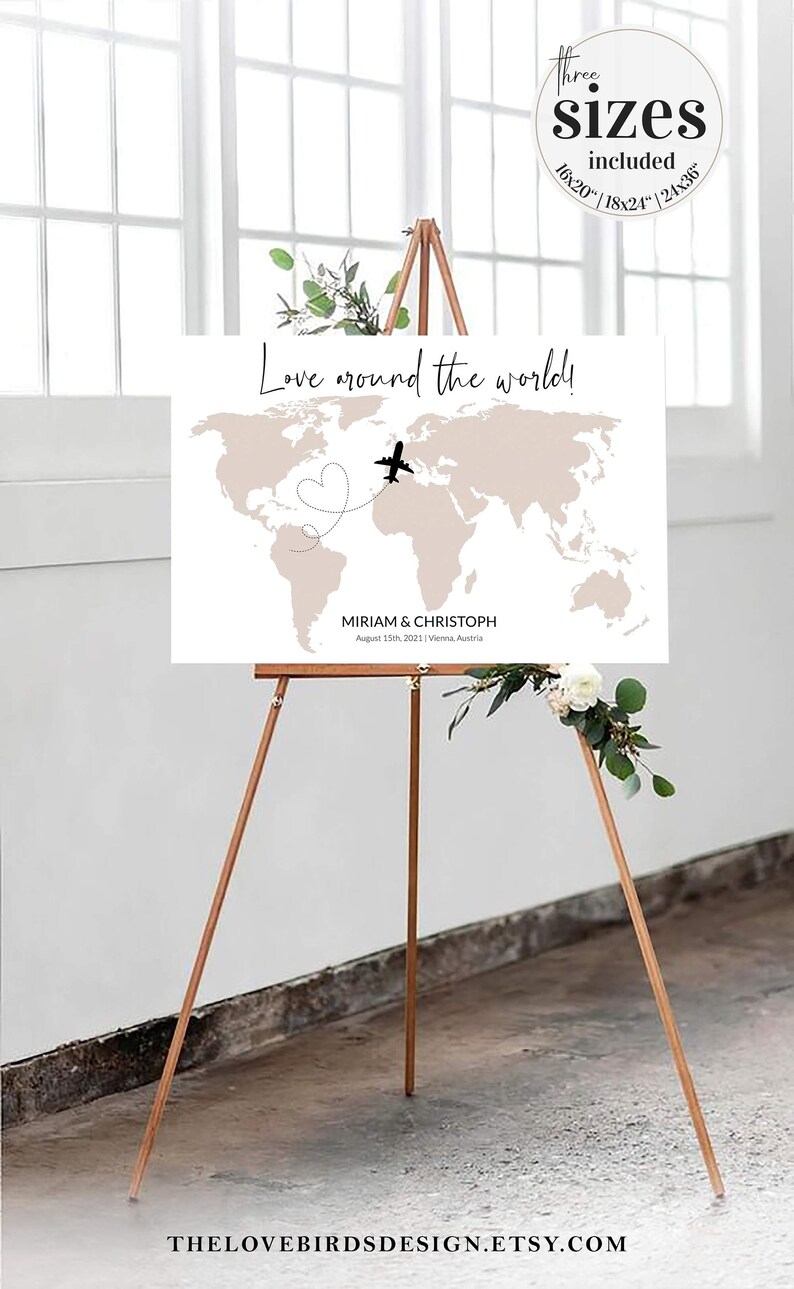 Travel Theme Guest Book Wedding Alternative Guestbook Sign Etsy