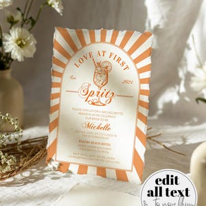 Italian Spritz Bachelorette Itinerary, Love at First Spritz Weekend Party Template 027AS-BACHINV image 19