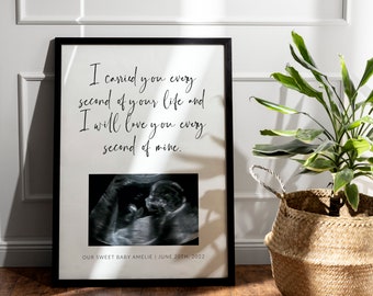 Miscarriage Gift Ultrasound Memorial Frame Sympathy gift for Stillborn or Pregnancy Loss #065