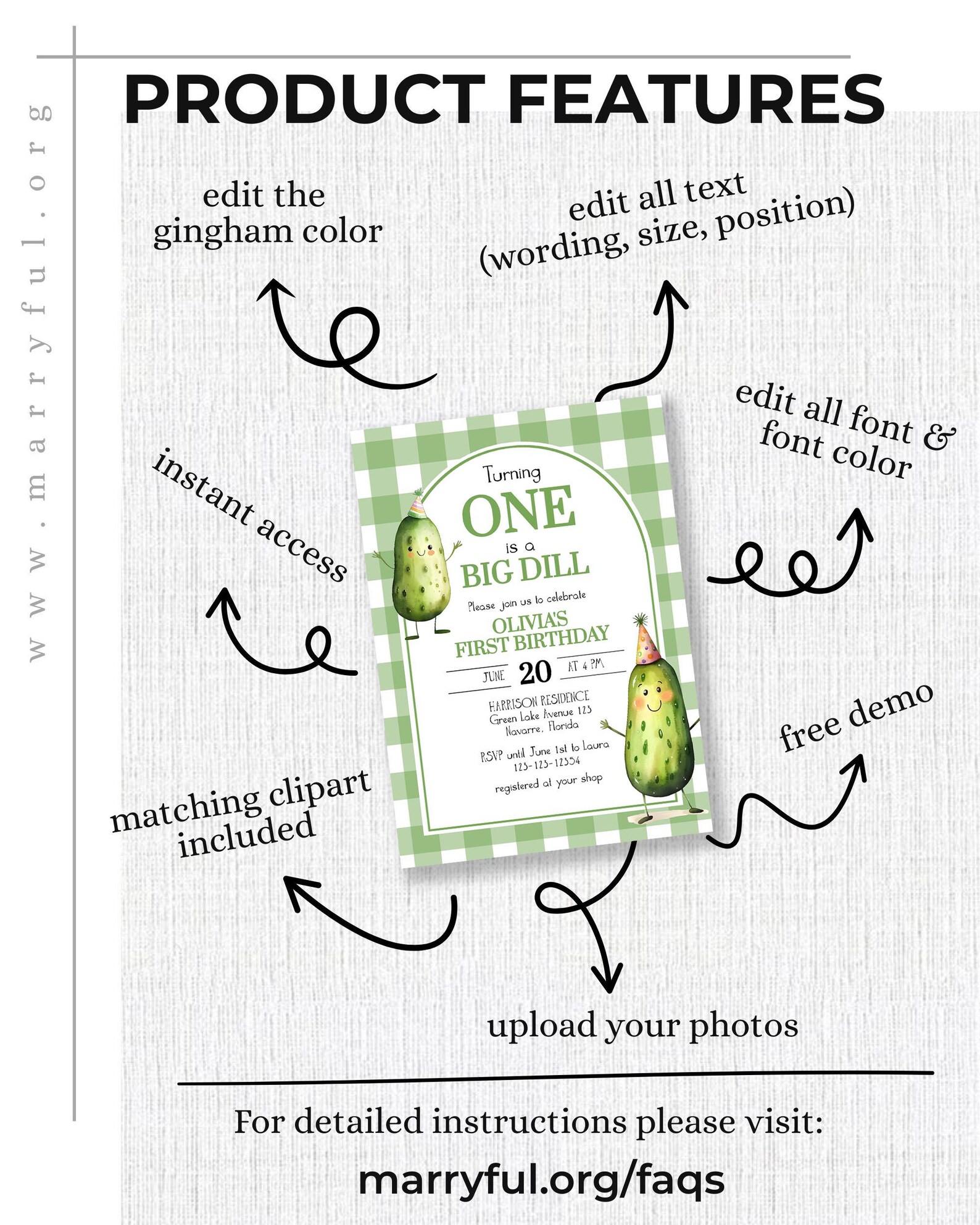 Homemade Pickle Sign One Big Dill Pickle Welcome Sign, First Birthday Pickle Party Decor ...