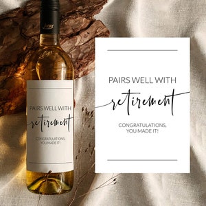 Pairs well with retirement, Retirement Gifts for Women & for Men, Gift for retiring teacher #072