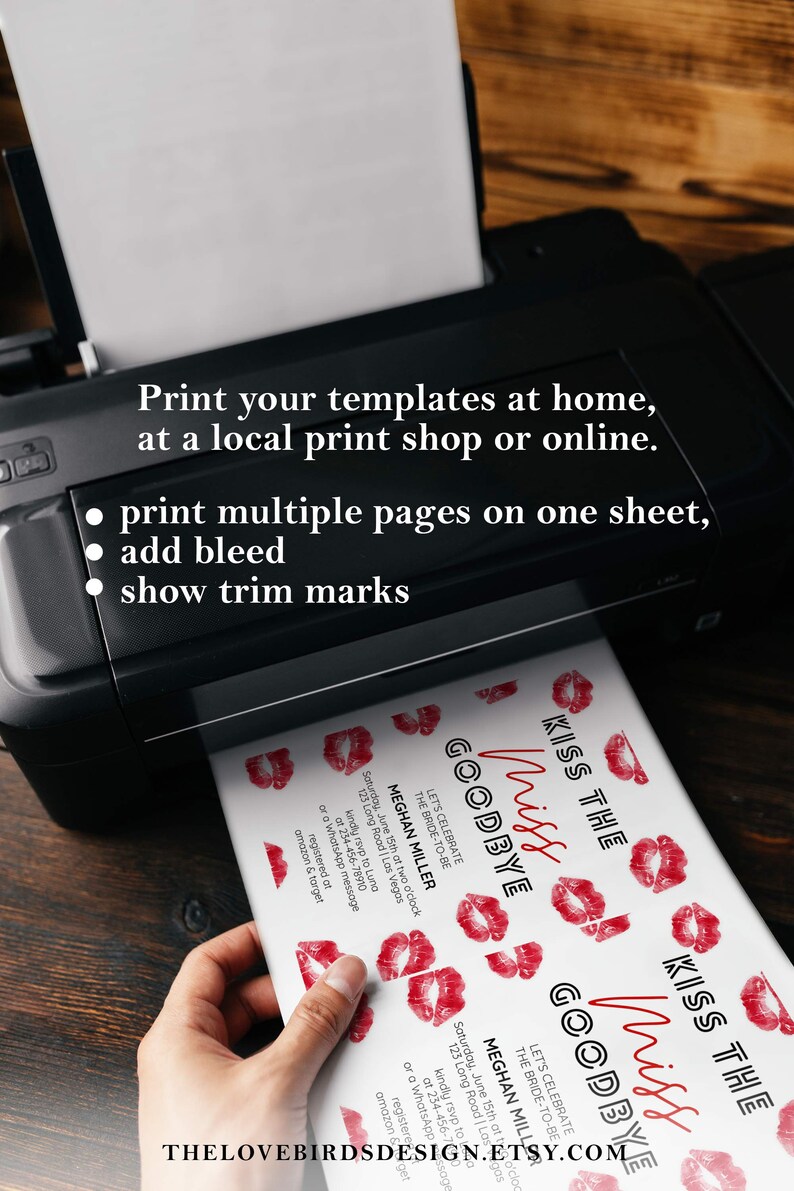 Guess How Many Kisses Bridal Shower Game Printable Etsy