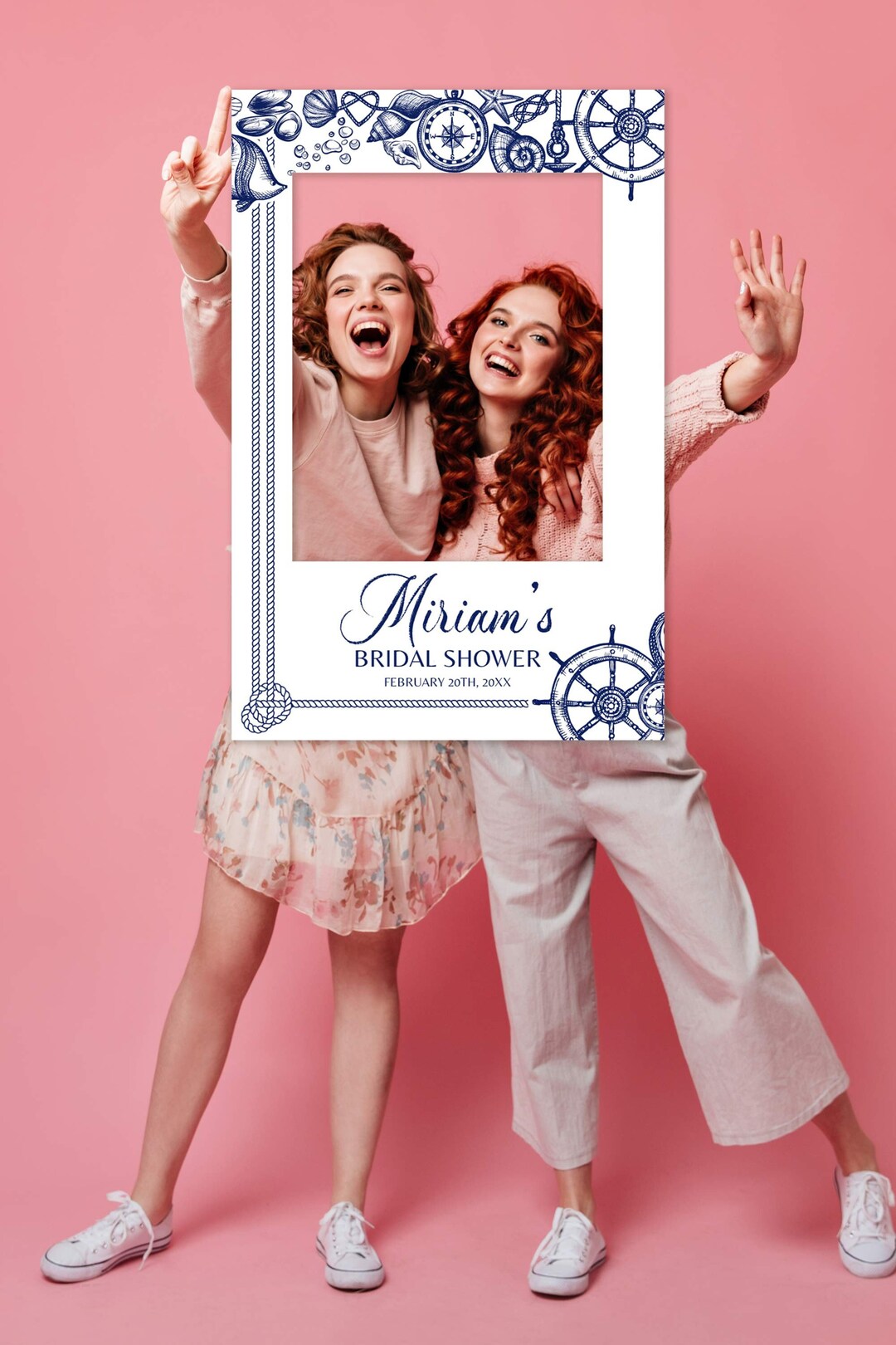 Nautical Photo Booth Frame for Bridal Shower Baby Shower or Etsy