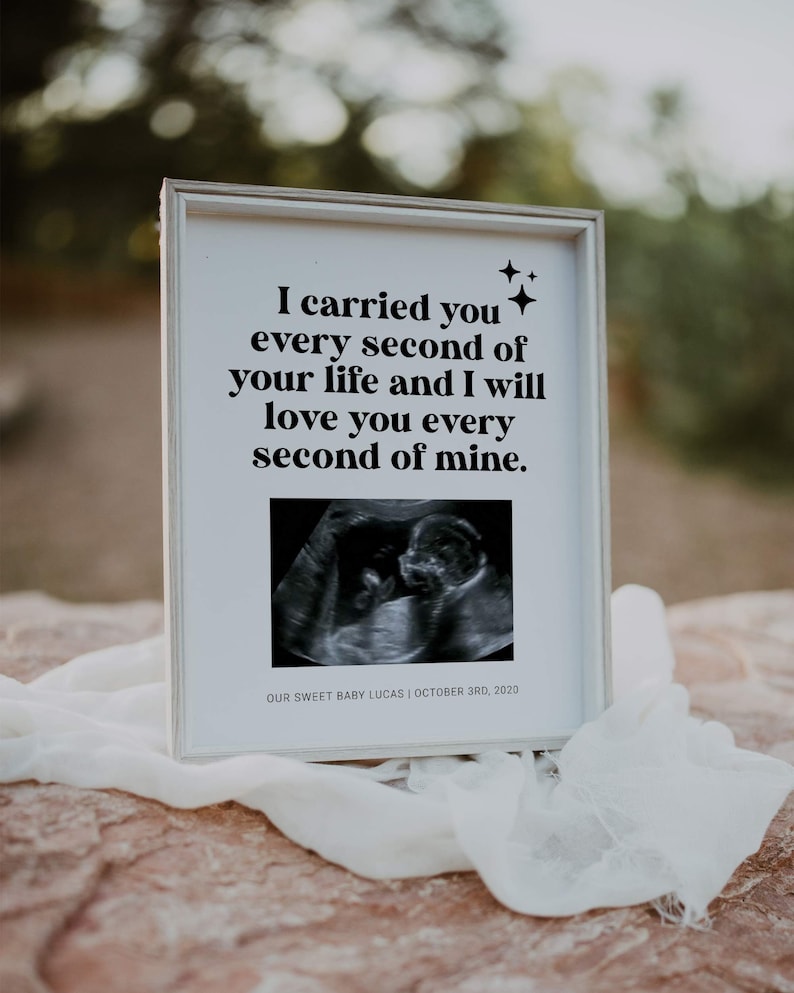 Miscarriage Gift Ultrasound Memorial Frame Sympathy Gift for Etsy