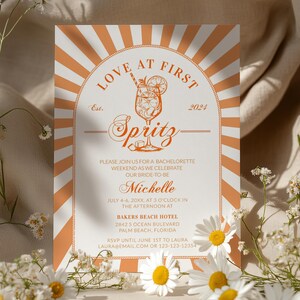 Italian Spritz Bachelorette Itinerary, Love at First Spritz Weekend Party Template 027AS-BACHINV image 11