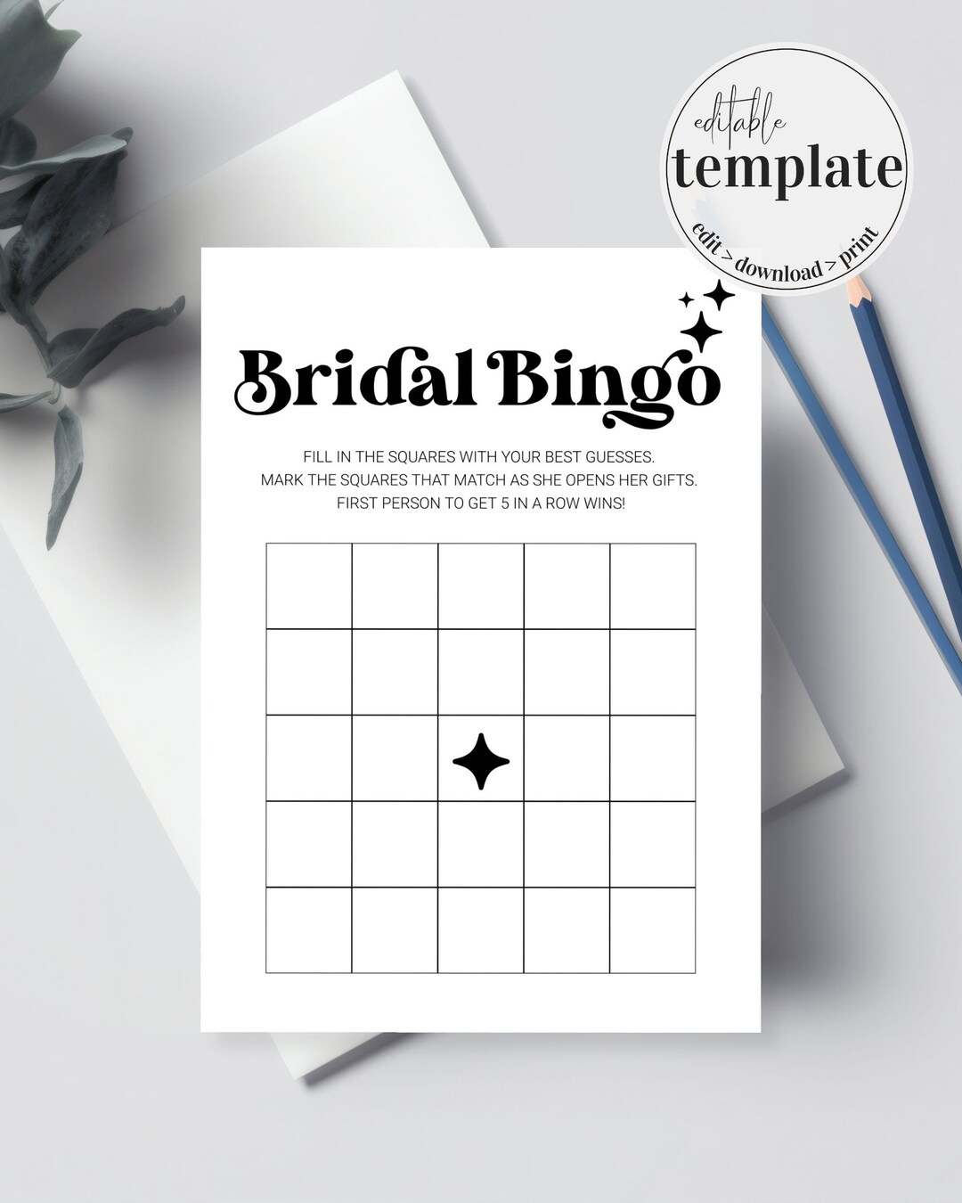 Retro Bridal Shower Game Bridal Bingo Vintage 70s Theme Etsy