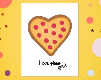 Funny Anniversary Card, Pizza Anniversary Card, Funny I Love You Card, Food Pun Card for Couples, Funny Valentines Day Card, Punny Card