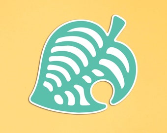 Monstera Leaf Sticker | ACNH Leaf | Botanical Sticker | Plant Stickers | Waterproof Vinyl Stickers | Nature Stickers | Cute Vinyl Sticker
