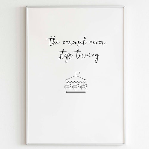 Grey's Anatomy Carousel Quote the Carousel Never Stops - Etsy Canada