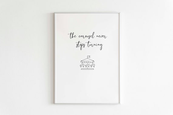 Citazione Di Grey S Anatomy Carousel Il Carosello Non Smette Mai Di Girare Poster Minimo Stampa Tipografica