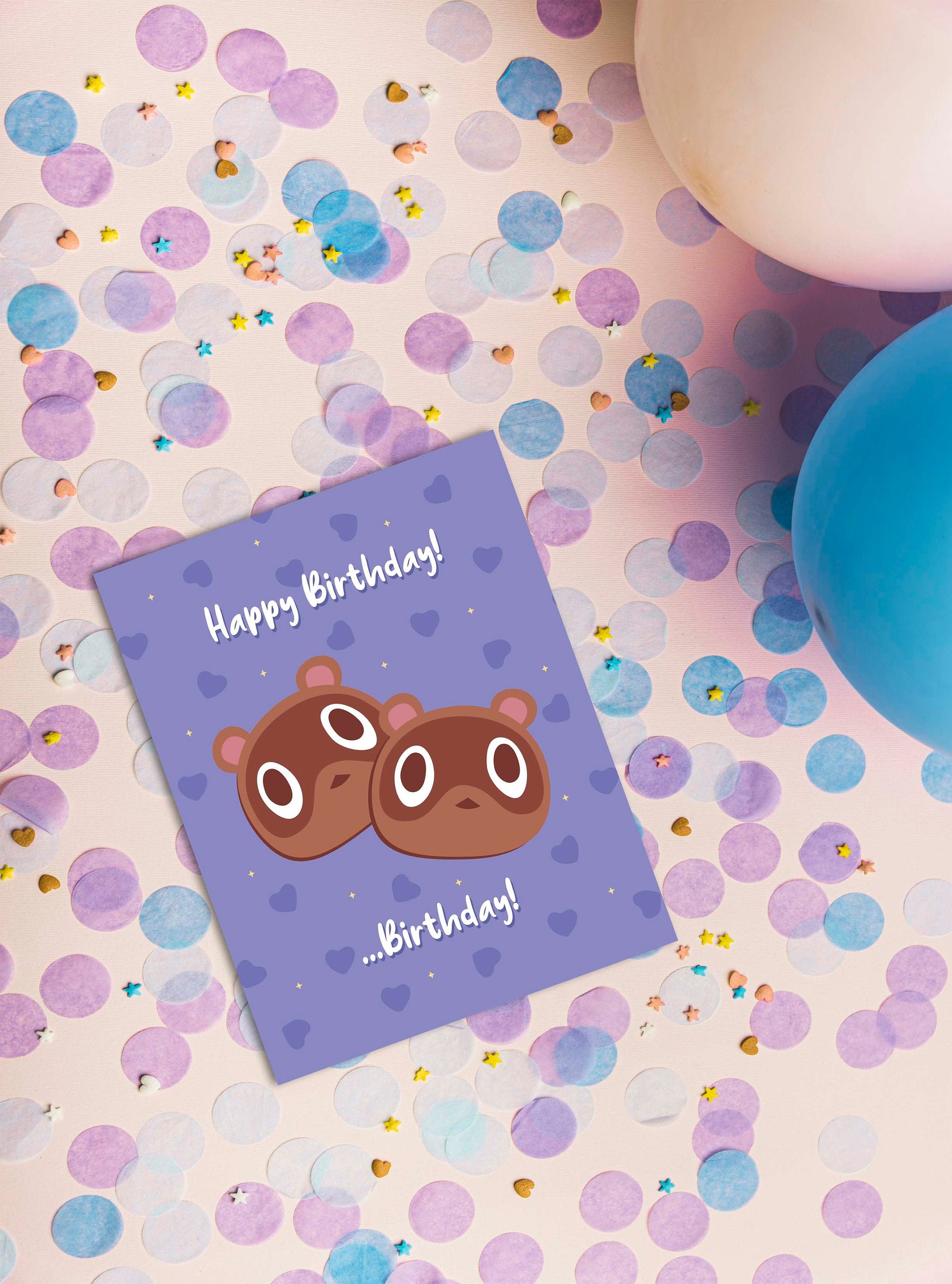 Nooklings Happy Birthday Card Animal Crossing Birthday Card - Etsy