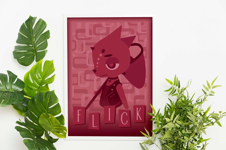 Flick Art Print Animal Crossing Poster Retro Style Poster Etsy Canada