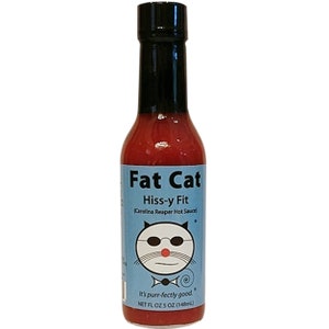 Hiss-y Fit Carolina Reaper Hot Sauce by Fat Cat Gourmet | Strong Spicy Savory | Extra Hot | For Wings, Soups, Sandwiches, Pizza, Tacos
