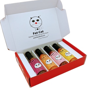 Mild Heat Hot Sauce Sampler Set - Fat Cat Gourmet Gift Box