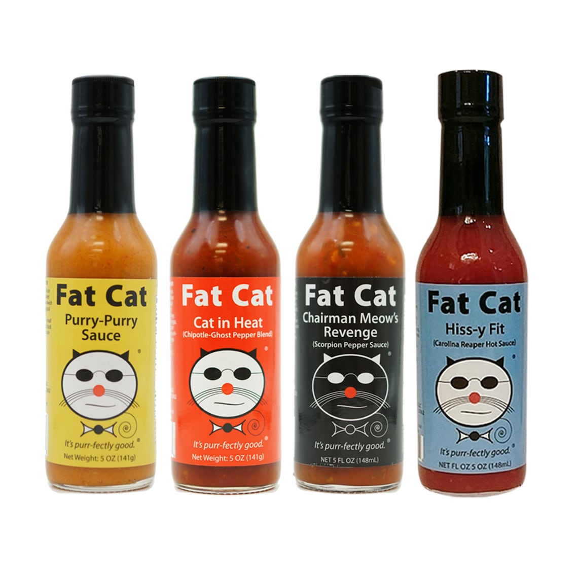 Funny Cat Name Hot Sauce Gift Box sauces With Cat Pun Names Variety