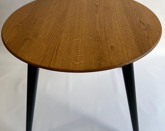 Round Dining Table - Made of Solid Oak, Kitchen Round Solid Oak Table, Solid Wood Table Top, CRAFTOLAS