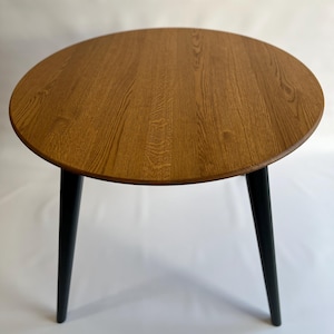Round Solid Oak Dining Table 36 Inch  – Handmade Wooden Kitchen Table, Round Oak Table for Dining Room | CRAFTOLAS
