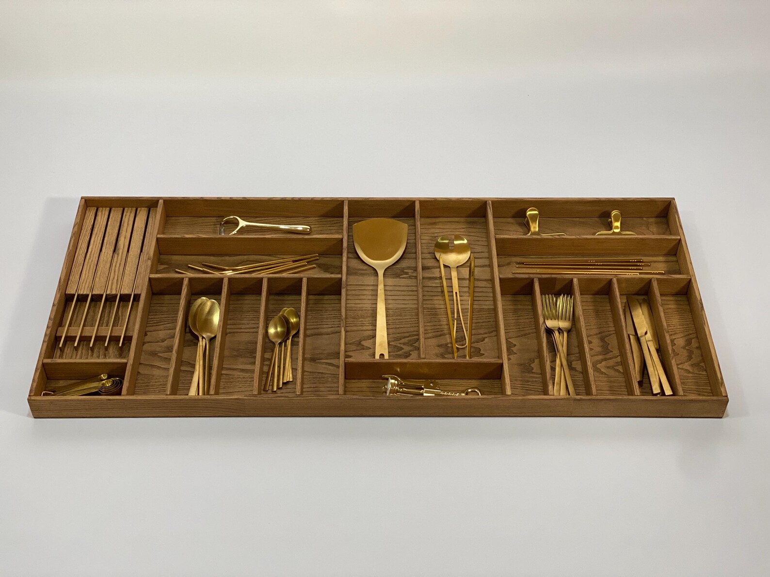 Custom Kitchen Drawer Organizer for Utensil - Ash Wood Cutlery Tray - Etsy